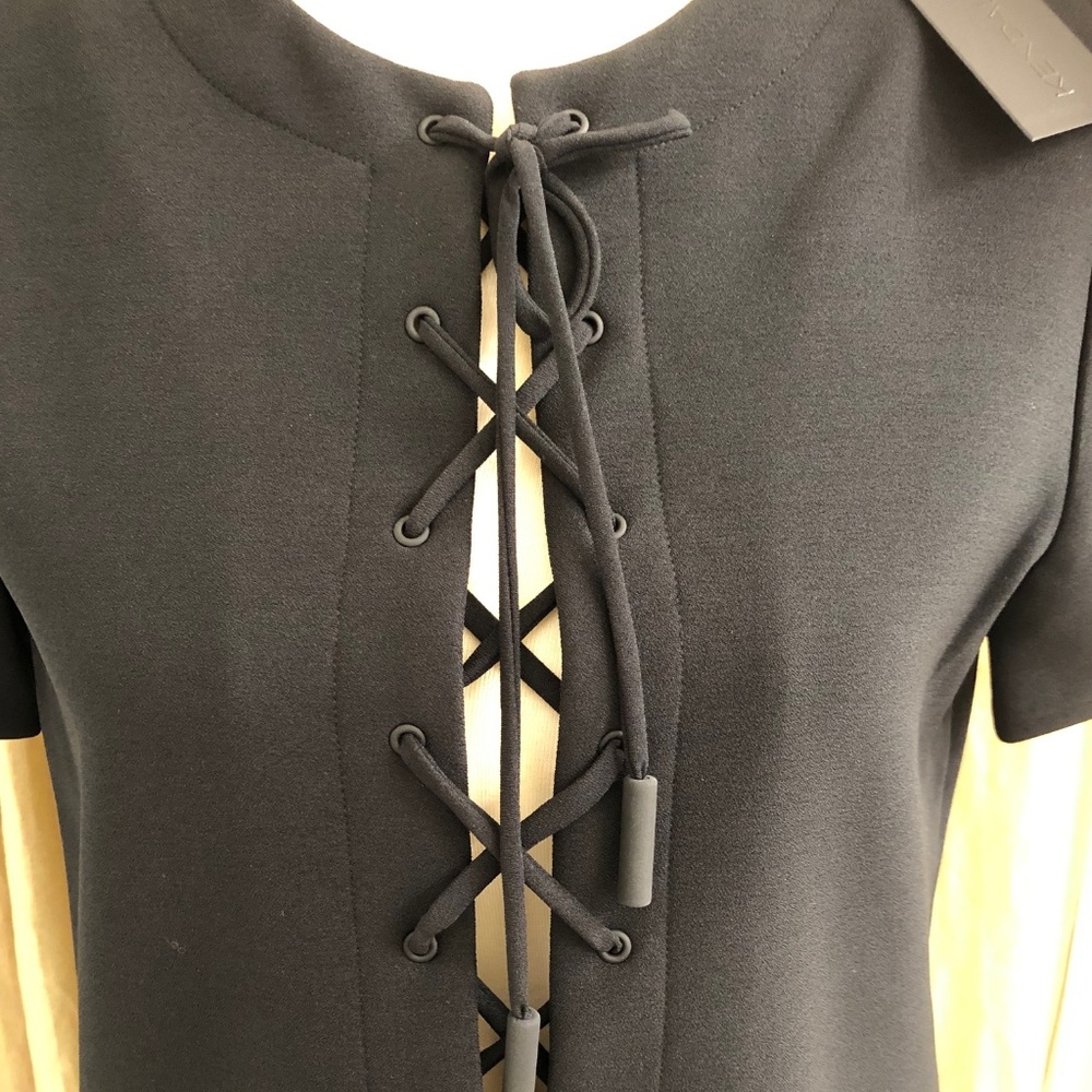 Kendall + Kylie Safari Mini Black Front Tie Dress - Picture 2 of 7